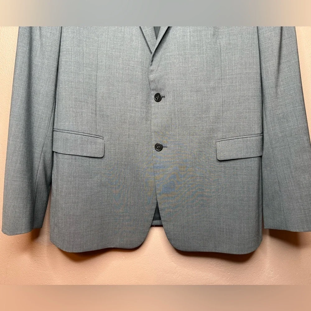 Theory Men's Chambers Blazer Suit Coat in Stretch Wool Medium Charcoal Size 46R